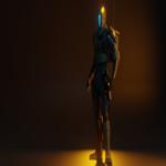 Low poly military robot