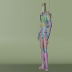 Low poly military robot