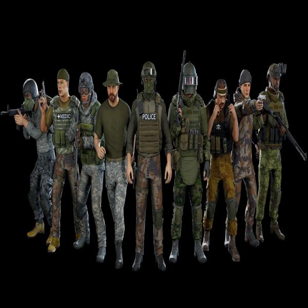 Modular military character 2 - UE4 gameplay demo scene