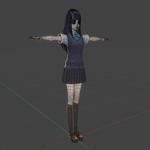 Kawaii anime girl 3D model