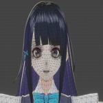 Kawaii anime girl 3D model