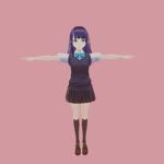 Kawaii anime girl 3D model