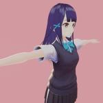 Kawaii anime girl 3D model