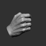 Realistic male hand 3D model