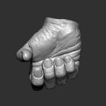 Realistic male hand 3D model
