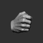 Realistic male hand 3D model