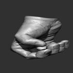 Realistic male hand 3D model