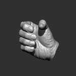 Realistic male hand 3D model