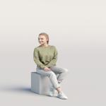 Humano Casual woman sitting and talking 0218