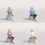 Humano Casual woman sitting and talking 0218