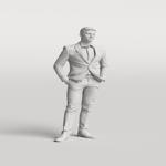 Humano Elegant business man standing and smiling 0101
