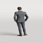 Humano Elegant business man standing and smiling 0101