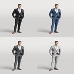 Humano Elegant business man standing and smiling 0101