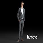 Humano Elegant business man standing and smiling 0101