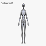 Realistic White Male and Female Low Poly