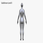 Realistic White Male and Female Low Poly