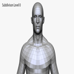 Realistic White Male and Female Low Poly