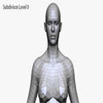 Realistic White Male and Female Low Poly