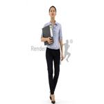 Mei 001 Woman office clothes holding folder