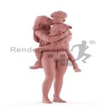 Fabienne and Percy 001 Woman and Child Walking and Smiling