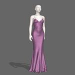 Woman lavender gown
