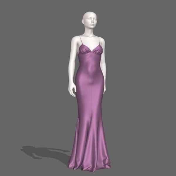 Woman lavender gown