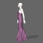 Woman lavender gown