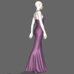 Woman lavender gown