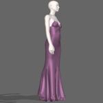 Woman lavender gown