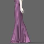 Woman lavender gown