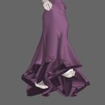 Woman lavender gown