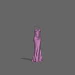 Woman lavender gown